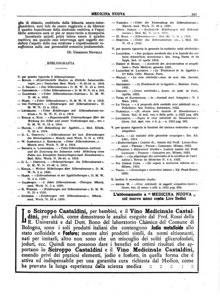 Medicina nuova periodico settimanale di scienze mediche, giurisprudenza sanitaria, medicina sociale e interessi delle classi sanitarie