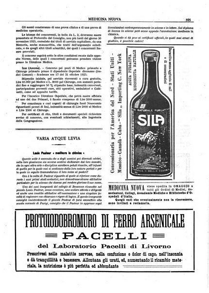 Medicina nuova periodico settimanale di scienze mediche, giurisprudenza sanitaria, medicina sociale e interessi delle classi sanitarie