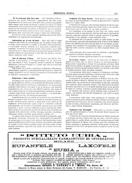 Medicina nuova periodico settimanale di scienze mediche, giurisprudenza sanitaria, medicina sociale e interessi delle classi sanitarie