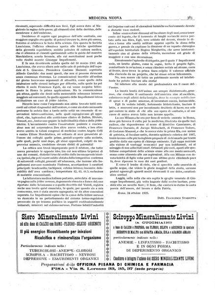 Medicina nuova periodico settimanale di scienze mediche, giurisprudenza sanitaria, medicina sociale e interessi delle classi sanitarie