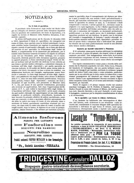 Medicina nuova periodico settimanale di scienze mediche, giurisprudenza sanitaria, medicina sociale e interessi delle classi sanitarie