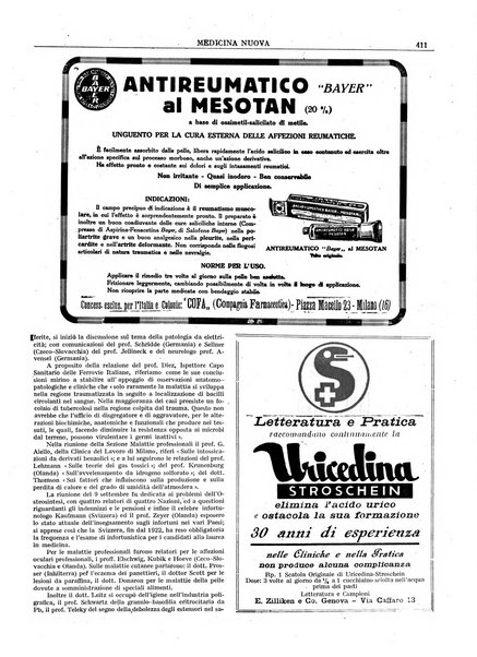 Medicina nuova periodico settimanale di scienze mediche, giurisprudenza sanitaria, medicina sociale e interessi delle classi sanitarie