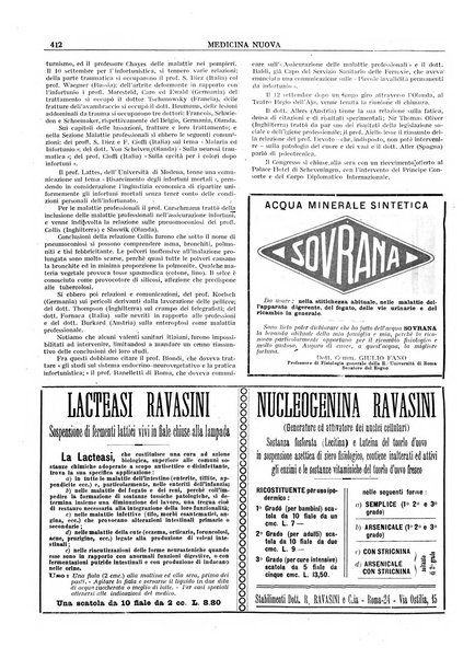 Medicina nuova periodico settimanale di scienze mediche, giurisprudenza sanitaria, medicina sociale e interessi delle classi sanitarie