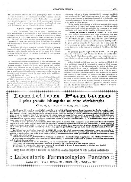 Medicina nuova periodico settimanale di scienze mediche, giurisprudenza sanitaria, medicina sociale e interessi delle classi sanitarie