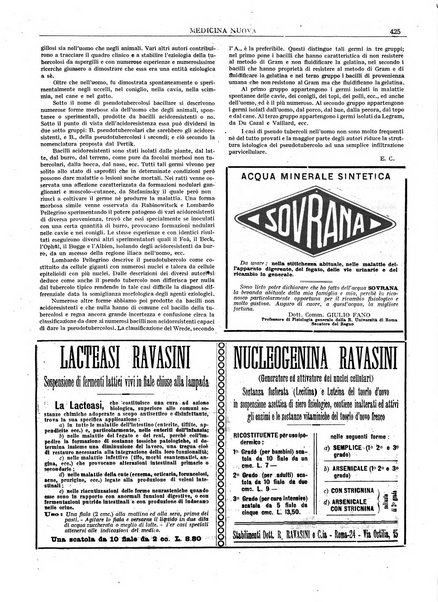 Medicina nuova periodico settimanale di scienze mediche, giurisprudenza sanitaria, medicina sociale e interessi delle classi sanitarie