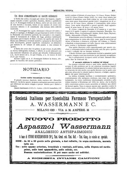 Medicina nuova periodico settimanale di scienze mediche, giurisprudenza sanitaria, medicina sociale e interessi delle classi sanitarie