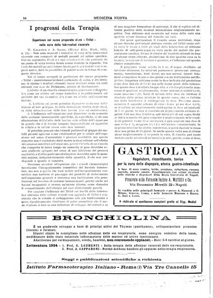 Medicina nuova periodico settimanale di scienze mediche, giurisprudenza sanitaria, medicina sociale e interessi delle classi sanitarie