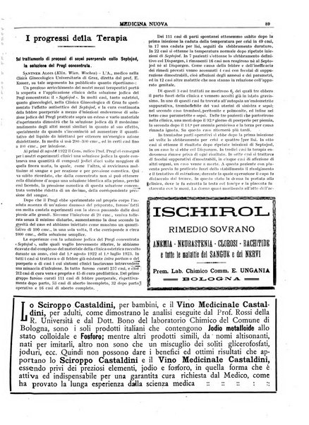 Medicina nuova periodico settimanale di scienze mediche, giurisprudenza sanitaria, medicina sociale e interessi delle classi sanitarie