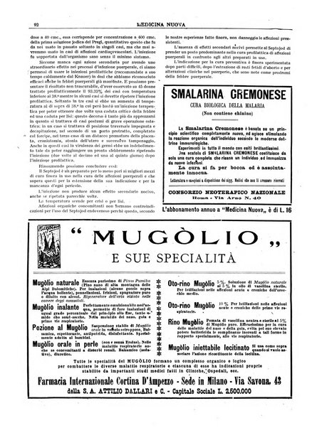 Medicina nuova periodico settimanale di scienze mediche, giurisprudenza sanitaria, medicina sociale e interessi delle classi sanitarie