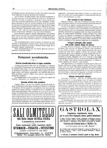 Medicina nuova periodico settimanale di scienze mediche, giurisprudenza sanitaria, medicina sociale e interessi delle classi sanitarie