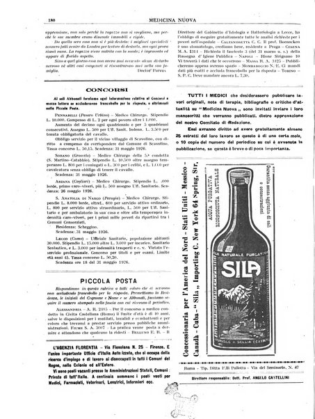 Medicina nuova periodico settimanale di scienze mediche, giurisprudenza sanitaria, medicina sociale e interessi delle classi sanitarie