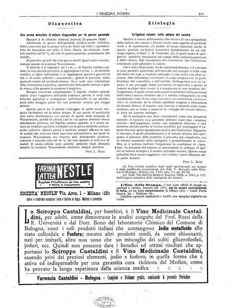 Medicina nuova periodico settimanale di scienze mediche, giurisprudenza sanitaria, medicina sociale e interessi delle classi sanitarie