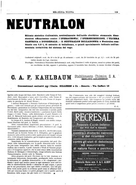 Medicina nuova periodico settimanale di scienze mediche, giurisprudenza sanitaria, medicina sociale e interessi delle classi sanitarie