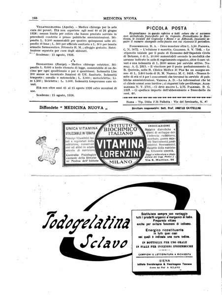 Medicina nuova periodico settimanale di scienze mediche, giurisprudenza sanitaria, medicina sociale e interessi delle classi sanitarie