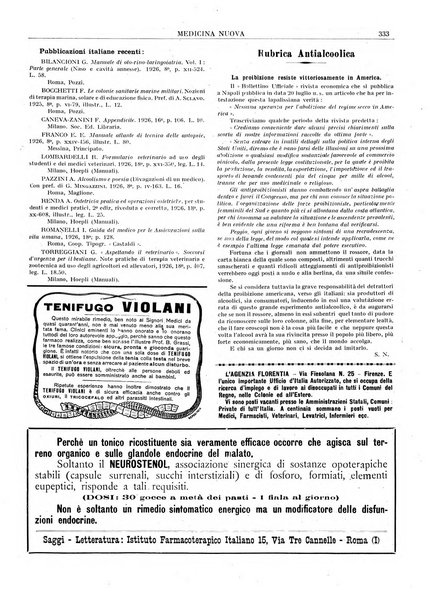 Medicina nuova periodico settimanale di scienze mediche, giurisprudenza sanitaria, medicina sociale e interessi delle classi sanitarie