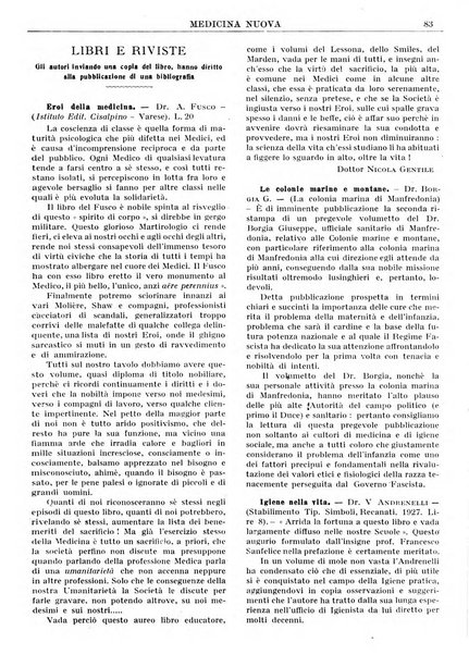 Medicina nuova periodico settimanale di scienze mediche, giurisprudenza sanitaria, medicina sociale e interessi delle classi sanitarie