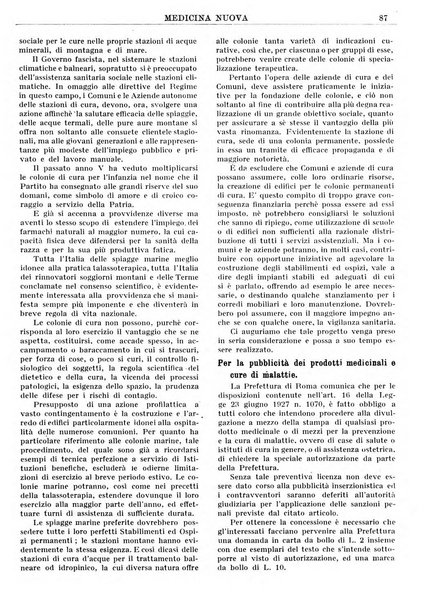 Medicina nuova periodico settimanale di scienze mediche, giurisprudenza sanitaria, medicina sociale e interessi delle classi sanitarie