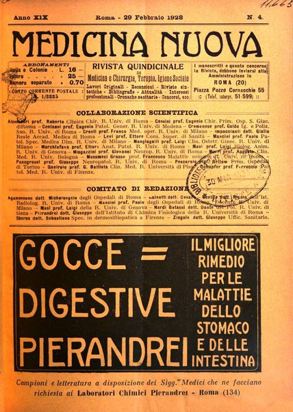 Medicina nuova periodico settimanale di scienze mediche, giurisprudenza sanitaria, medicina sociale e interessi delle classi sanitarie