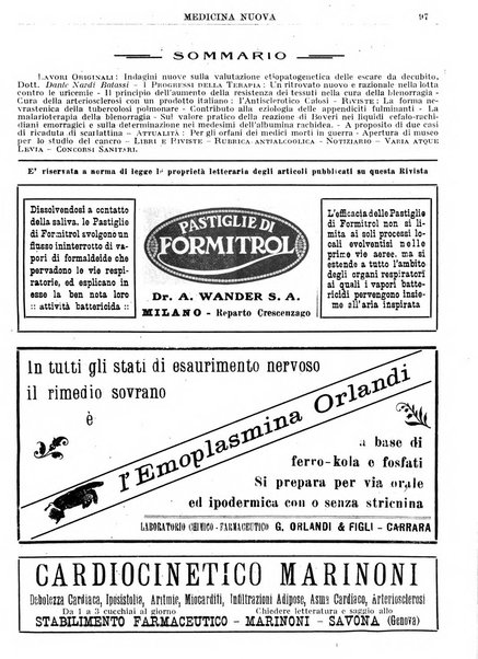 Medicina nuova periodico settimanale di scienze mediche, giurisprudenza sanitaria, medicina sociale e interessi delle classi sanitarie