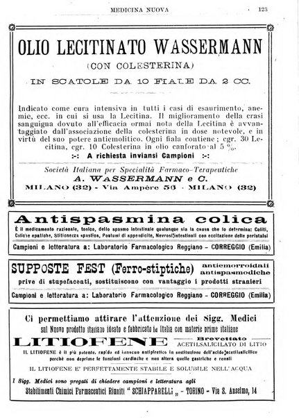 Medicina nuova periodico settimanale di scienze mediche, giurisprudenza sanitaria, medicina sociale e interessi delle classi sanitarie