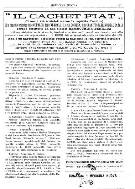 Medicina nuova periodico settimanale di scienze mediche, giurisprudenza sanitaria, medicina sociale e interessi delle classi sanitarie