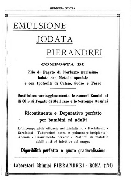 Medicina nuova periodico settimanale di scienze mediche, giurisprudenza sanitaria, medicina sociale e interessi delle classi sanitarie