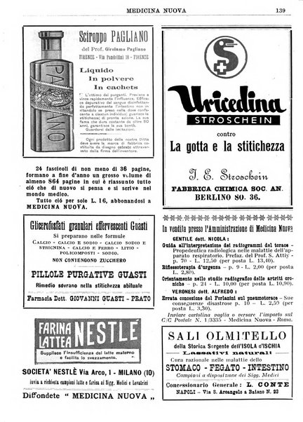 Medicina nuova periodico settimanale di scienze mediche, giurisprudenza sanitaria, medicina sociale e interessi delle classi sanitarie