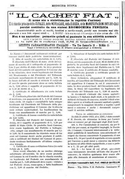 Medicina nuova periodico settimanale di scienze mediche, giurisprudenza sanitaria, medicina sociale e interessi delle classi sanitarie