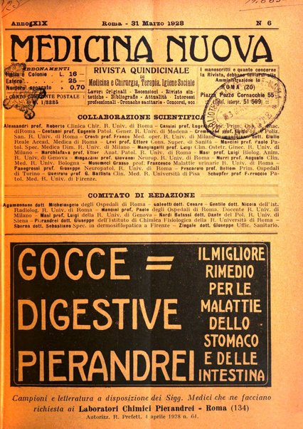 Medicina nuova periodico settimanale di scienze mediche, giurisprudenza sanitaria, medicina sociale e interessi delle classi sanitarie