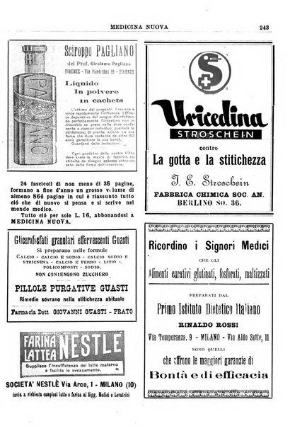 Medicina nuova periodico settimanale di scienze mediche, giurisprudenza sanitaria, medicina sociale e interessi delle classi sanitarie