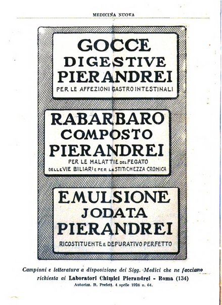 Medicina nuova periodico settimanale di scienze mediche, giurisprudenza sanitaria, medicina sociale e interessi delle classi sanitarie