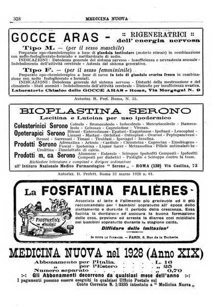 Medicina nuova periodico settimanale di scienze mediche, giurisprudenza sanitaria, medicina sociale e interessi delle classi sanitarie