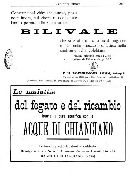 Medicina nuova periodico settimanale di scienze mediche, giurisprudenza sanitaria, medicina sociale e interessi delle classi sanitarie