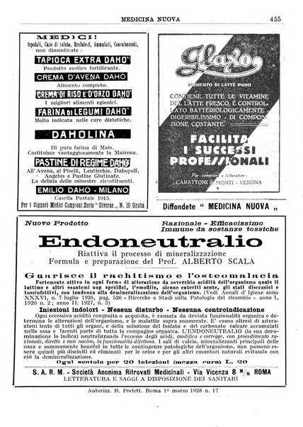 Medicina nuova periodico settimanale di scienze mediche, giurisprudenza sanitaria, medicina sociale e interessi delle classi sanitarie