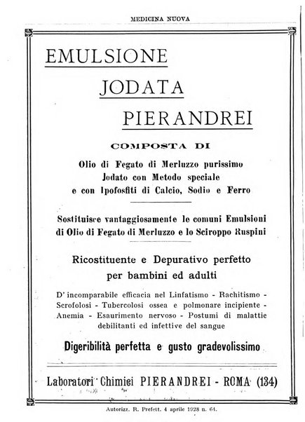 Medicina nuova periodico settimanale di scienze mediche, giurisprudenza sanitaria, medicina sociale e interessi delle classi sanitarie