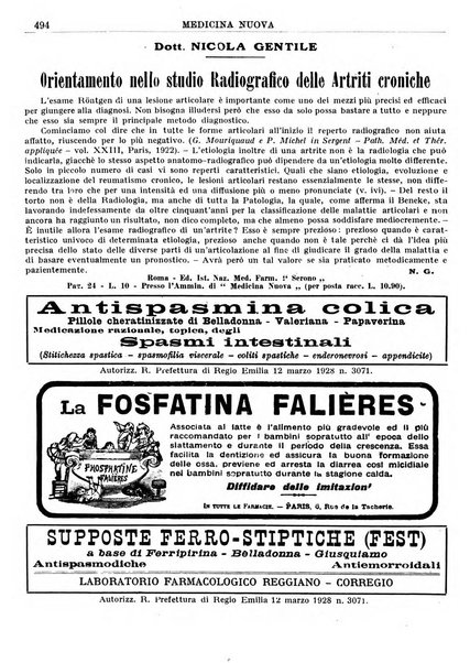 Medicina nuova periodico settimanale di scienze mediche, giurisprudenza sanitaria, medicina sociale e interessi delle classi sanitarie