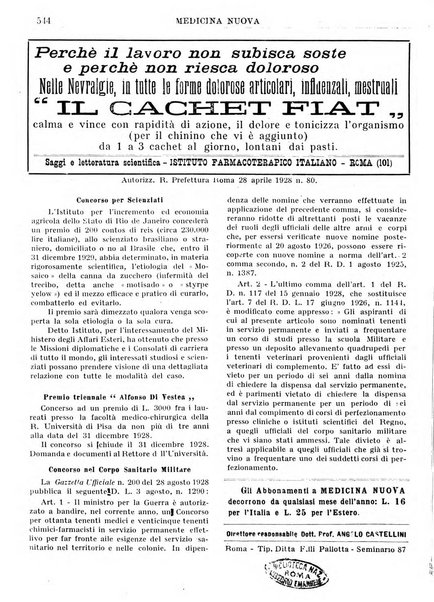 Medicina nuova periodico settimanale di scienze mediche, giurisprudenza sanitaria, medicina sociale e interessi delle classi sanitarie