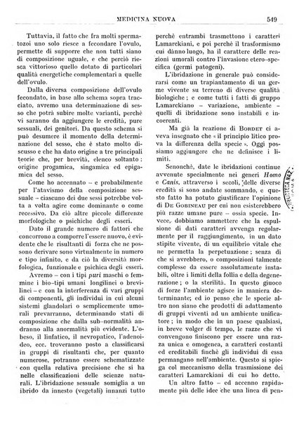 Medicina nuova periodico settimanale di scienze mediche, giurisprudenza sanitaria, medicina sociale e interessi delle classi sanitarie