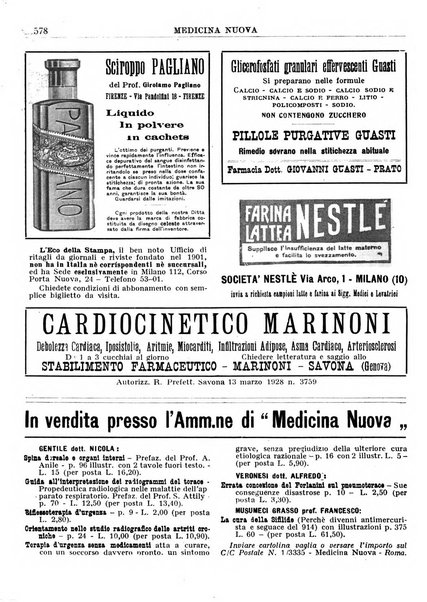 Medicina nuova periodico settimanale di scienze mediche, giurisprudenza sanitaria, medicina sociale e interessi delle classi sanitarie