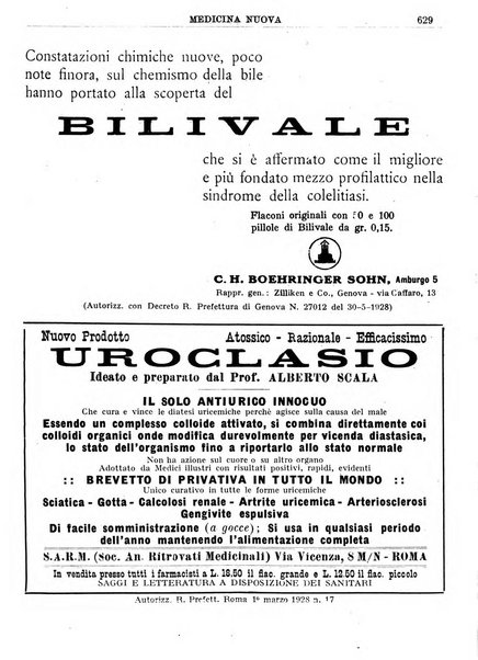 Medicina nuova periodico settimanale di scienze mediche, giurisprudenza sanitaria, medicina sociale e interessi delle classi sanitarie