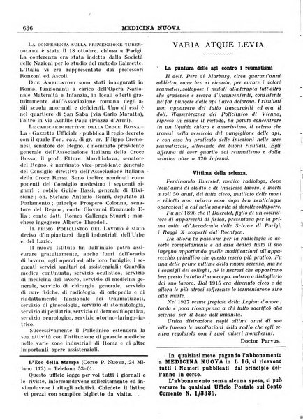 Medicina nuova periodico settimanale di scienze mediche, giurisprudenza sanitaria, medicina sociale e interessi delle classi sanitarie