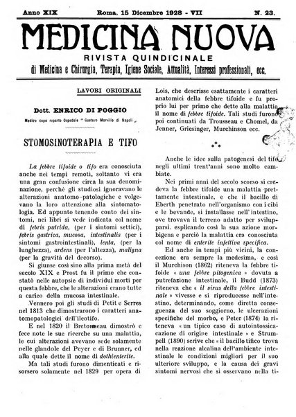 Medicina nuova periodico settimanale di scienze mediche, giurisprudenza sanitaria, medicina sociale e interessi delle classi sanitarie