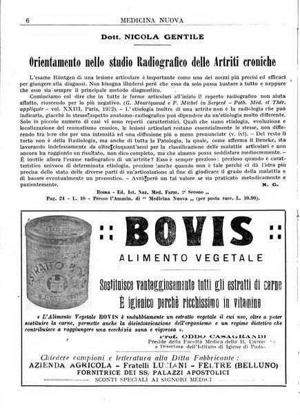 Medicina nuova periodico settimanale di scienze mediche, giurisprudenza sanitaria, medicina sociale e interessi delle classi sanitarie