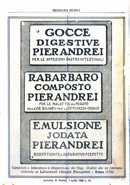 Medicina nuova periodico settimanale di scienze mediche, giurisprudenza sanitaria, medicina sociale e interessi delle classi sanitarie