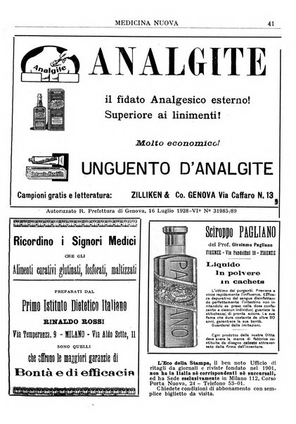 Medicina nuova periodico settimanale di scienze mediche, giurisprudenza sanitaria, medicina sociale e interessi delle classi sanitarie