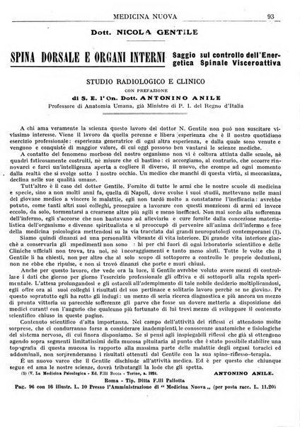 Medicina nuova periodico settimanale di scienze mediche, giurisprudenza sanitaria, medicina sociale e interessi delle classi sanitarie