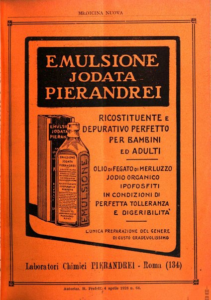 Medicina nuova periodico settimanale di scienze mediche, giurisprudenza sanitaria, medicina sociale e interessi delle classi sanitarie