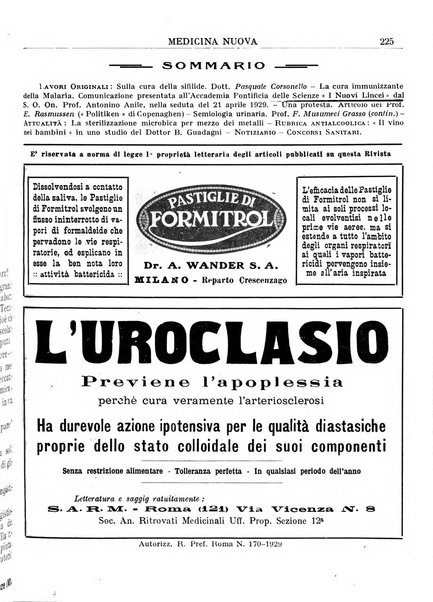 Medicina nuova periodico settimanale di scienze mediche, giurisprudenza sanitaria, medicina sociale e interessi delle classi sanitarie