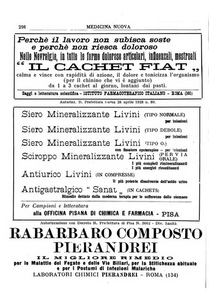 Medicina nuova periodico settimanale di scienze mediche, giurisprudenza sanitaria, medicina sociale e interessi delle classi sanitarie