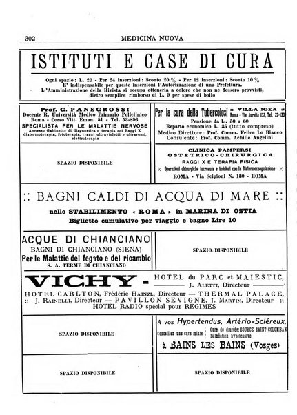 Medicina nuova periodico settimanale di scienze mediche, giurisprudenza sanitaria, medicina sociale e interessi delle classi sanitarie